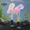 Decorative Aquarium Mushrooms Artificial Plant Ornament, Soft Silicone Lotus Leaves, Suction Cup Glow Leaf Decor in The Dark Safe Accessory