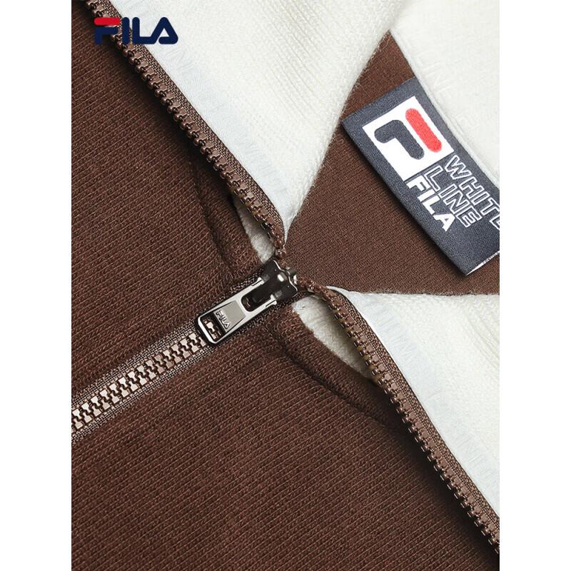 FILA Women's Color-Block Lapel Knit Pullover Sweatshirt