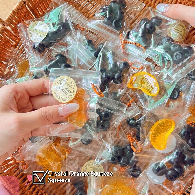 1Pcs New Sticky Tpr Fruit Blueberry Tangerine Orange Stress Relief Fidget Mini Squeeze Antistress Kids Toy
