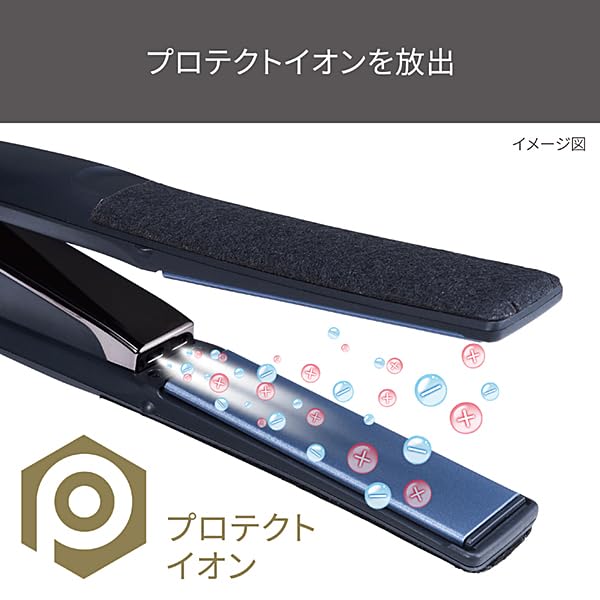 TESCOM Hair Straight Protect Compatible with Temperature Automatic Nobby by Easy Plug Black Iron, Iron, Ion, 25mm, Overseas, Adjustment/Lock/Memory