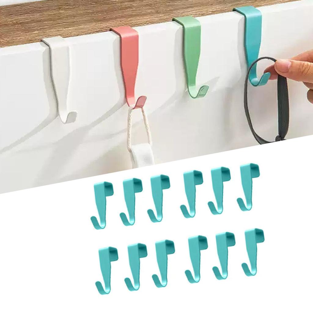 12 Stück Über-die-Tür-Haken, Heavy Duty Karbonstahl Türhänger Handtuchhaken für Badezimmerschrank Hüte Mäntel Taschen