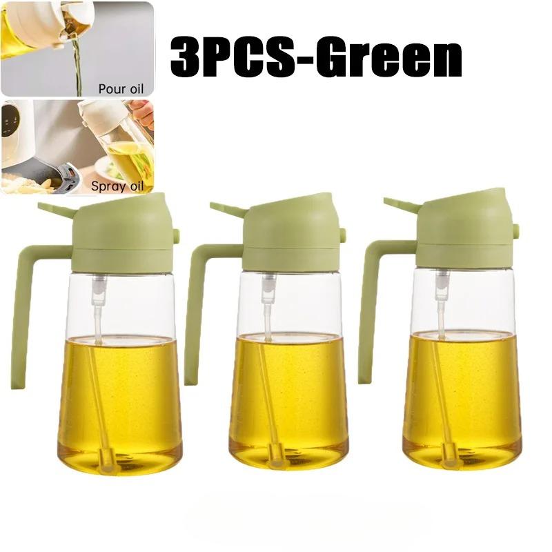 2in1 470ml Plastic Spray Oil Sprayer Bottle Spray Oil Dispenser Oil Jar Cruet BBQ Kitchen Baking Roasting Picnic Kitchen Tool