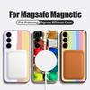 Rainbow Stripe Paint Box Print Case For Samsung Galaxy S26 Ultra S25 FE S24 S23 S22 Plus S21 FE Built-in Metal Plate Magnetic Silicone Cover