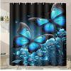 Cartoon Ice Cream Cake Washable Dirt-Resistant Shower Curtain Shower Head Waterproof Polyester Bath Curtain For Home Decor