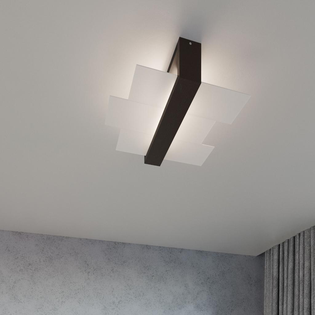 Deckenleuchte Astro 2 E27 Wenge Holz Lumilo 00.139.74