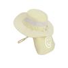 Summer children's hat outdoor outing visor solid color breathable sunscreen hat large brim shawl neck bucket hat