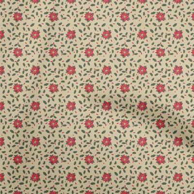 Cotton Flex Light Brown Fabric Christmas Sewing Fabric By The Yard Printed Diy Clothing Sewing Supplies 40 Inch