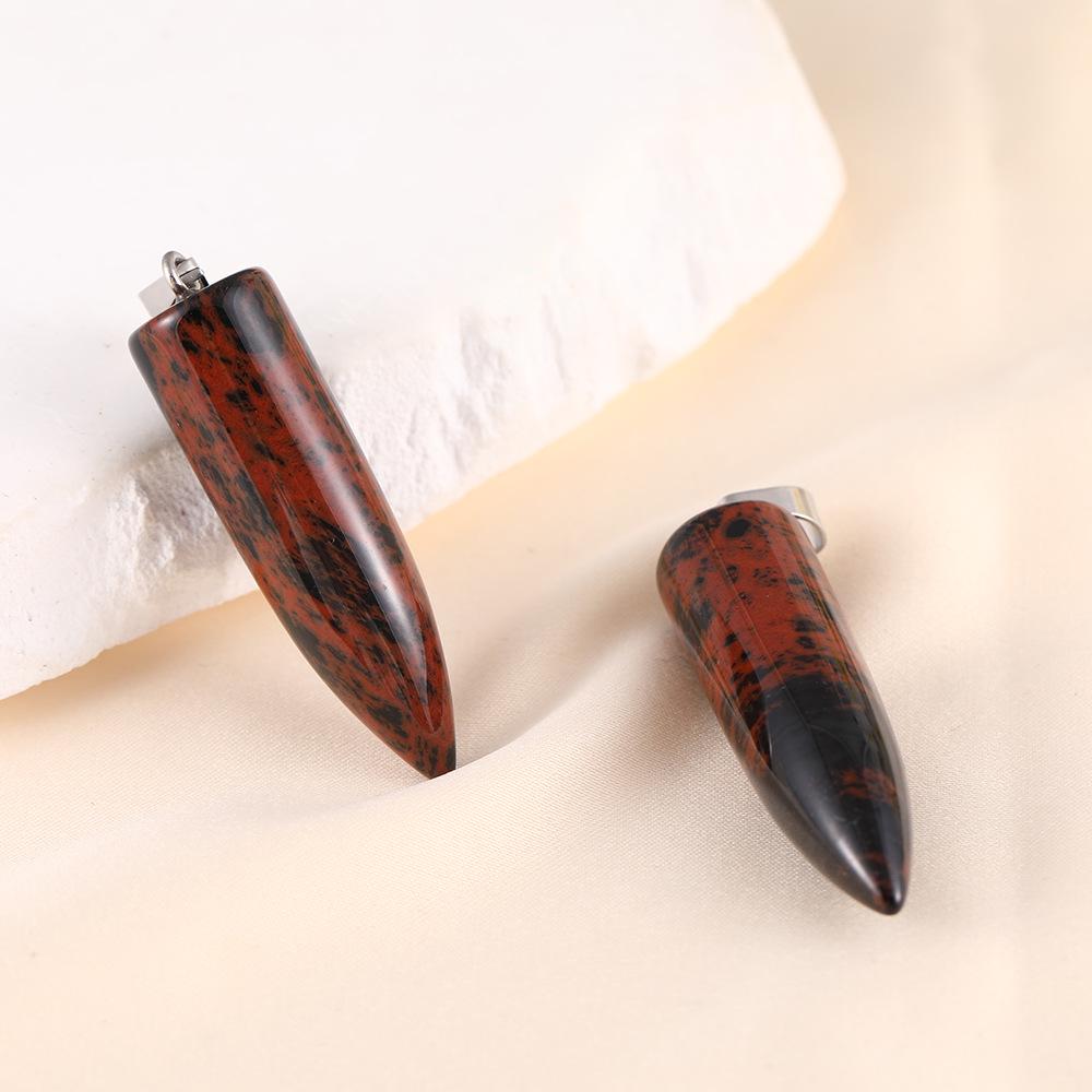 Crystal Agate Bullet Necklace Pendant & Keychain Accessory