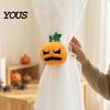 Halloween Decor Curtain Tieback Pumpkin Tieback, Plush Fabric Strap Holiday Holder Holder, Decorative Draperies Holdback for Home Party