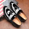 Men‘s Luxury Sequins Tassels Loafers Men Wedding Party Nightclub Fashion Leather Casual Shoes Mens Outdoor Flats