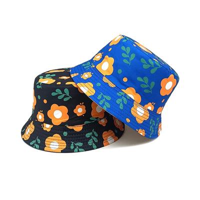 Chapeau seau en polyester imprimé dessin animé Printemps Été Casquette de soleil d'extérieur pour voyage Garçon et Fille 102