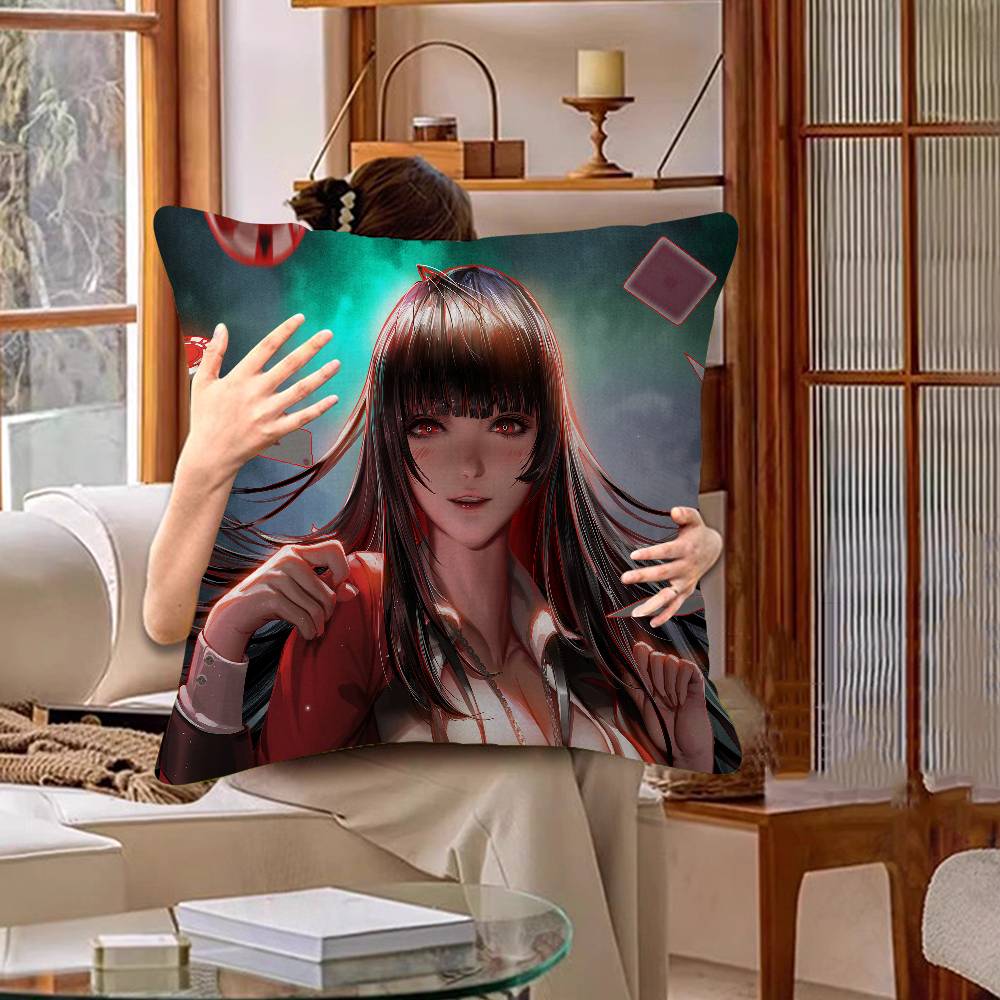 Kakegurui Anime Pillow Cushion Cover Pillowcase Living Room Sofa Home Decor Customized