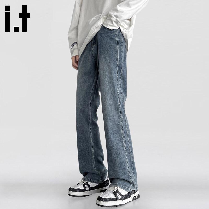 CHOCOOLATEit Men's American Retro Washed Loose Straight-Leg Jeans