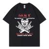 Funny Skull Unisexs Women Gothic Vintage Short Sleeve Tshirts The Badass Generation Meme Tshirt Fashion Casual Oversized T Shirt