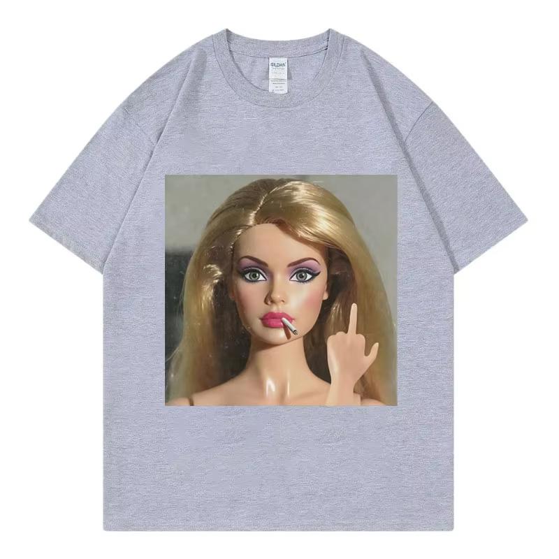 Disgusting Doll Face Funny Meme Graphic T Shirts Unisex Women High Street Fashion Trend Tshirt Summer Casual Losoe Cotton Tshirts