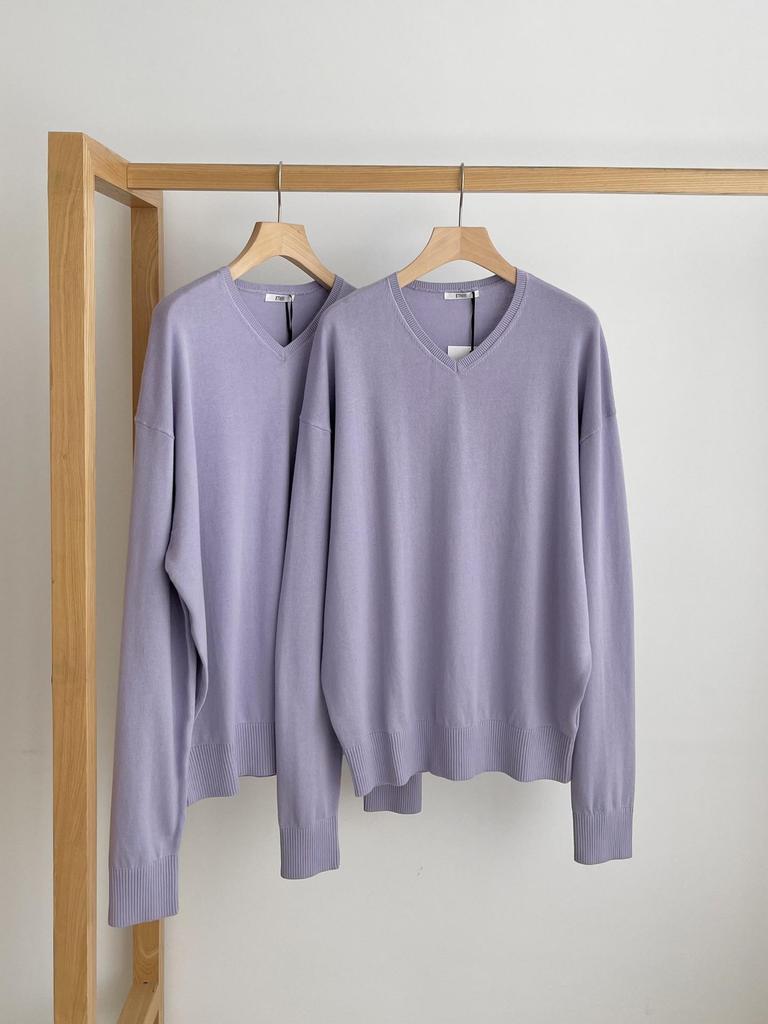 2026 Autumn Korean Designer V-neck Knit Sweater - Simple, High-Quality Long Sleeve
