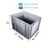 ZNKIA Grey Plastic Storage Crate