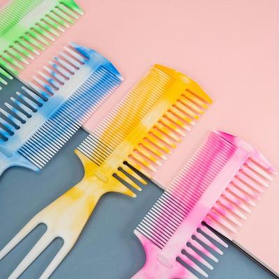 Comb Plastic Styling Hair Comb Set Pointed Tail Comb Wide Tooth Comb Oil Head Comb Home Portable Hair Salon Easy To Carry Multi-purpose