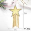 Colorful Tassel Cloth Patch with Diamond Star Design and Hot Melt Adhesive