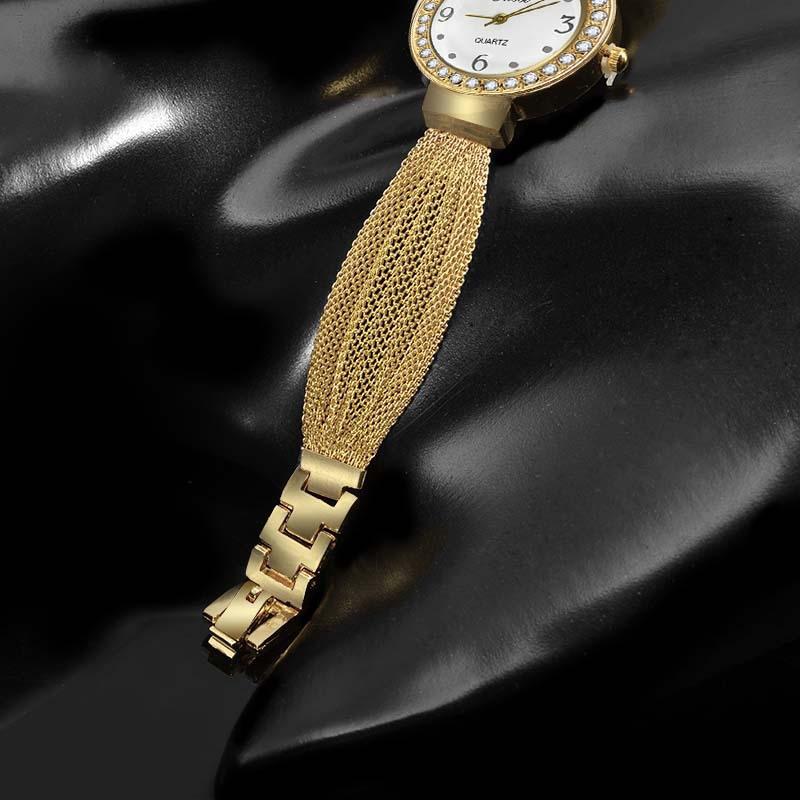 Luxury Fashion Women's Quartz Watch Version Creative Girls' Watch Fashion Mesh Strap Ladies Bracelet Watch
