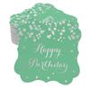 Inkdotpot Real Gold Foil Bracket Shape Paper Hang Tags Happy Birthday Favor Tags Pack Of
