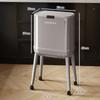 Trash Can Kitchen Large Capacity with Lid Press-type No Bend Over Movable Bathroom Living Room Trash Can