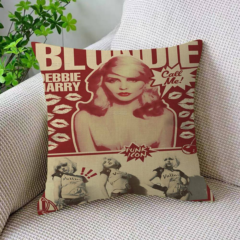 Rock Band B-Blondie Pillow Gift Home Office Decoration Bedroom Sofa Car Cushion Cover Case 45x45