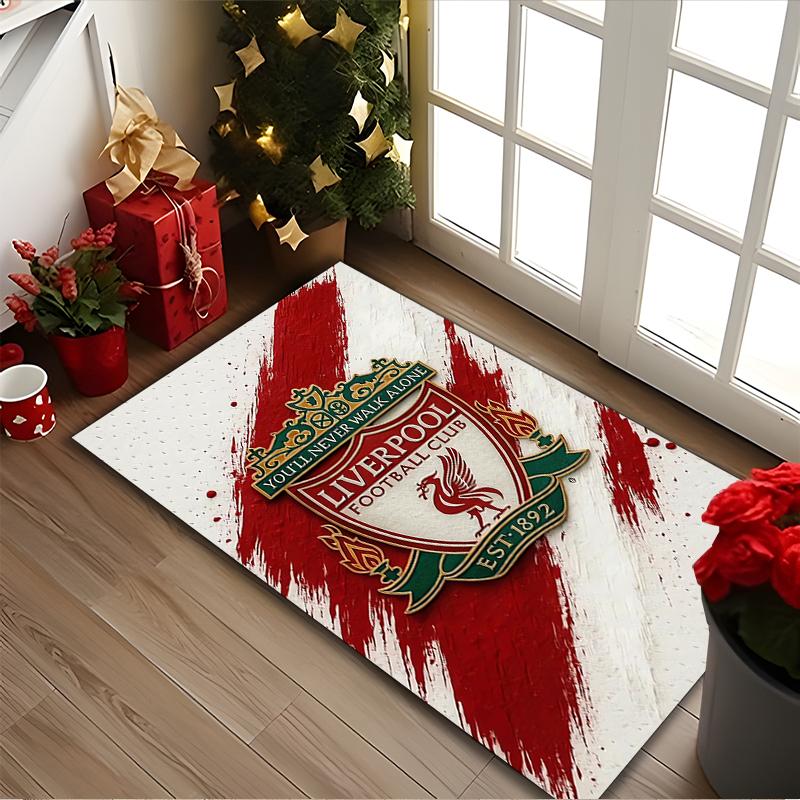 [1pc Liverpool FC Office Chair Carpet] Digital Printed Area Rug for Home & Game Room Use, Soft Indoor Sofa Chair Mat