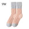 Winter Warm Calf Socks Thickened Long Plush for Women, Coral Fleece Socks, Cold Weather Indoor Thermal Sleep Anti-static Contrast Color Cozy