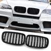 1 Pair Car Front Bumper Grill Gloss Black Front Bumper Racing Grille for BMW X5 E70 X6 E71 2007-2013 Car Accessories
