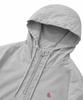 Lengagement Small Heart Ripstop Anorak Hooded Windbreaker [Grey]