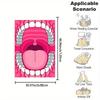 Cartoon Mouth Pattern Flannel Printed Blanket Suitable for All Seasons Suitable for Living Room Office Sofa and Travel 180x250CM