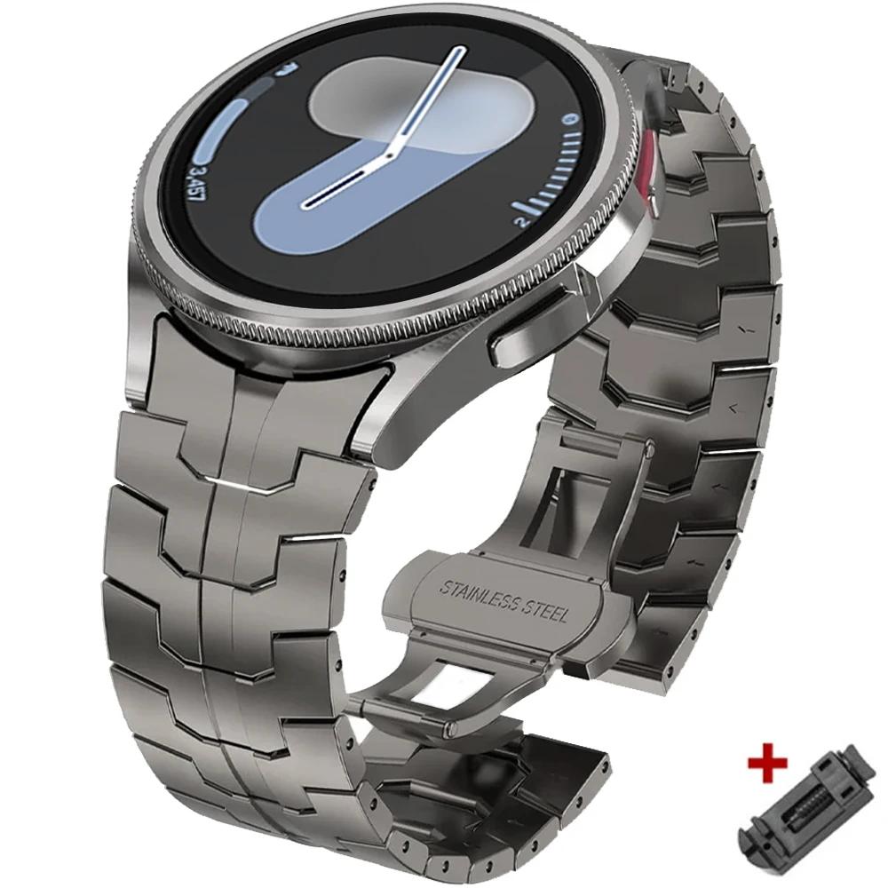 Edelstahlarmband für Samsung Galaxy Watch 7 6 5 4 40mm 44mm 6 Classic 43mm 47mm Ohne Lücken Metallarmband 5Pro 45mm Schnellverschluss