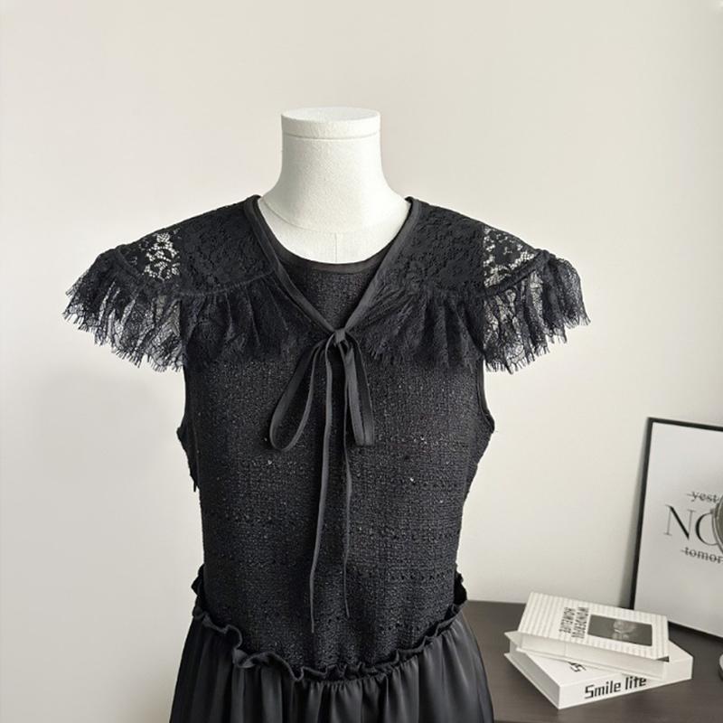 Embroidery Eyelash Lace Shawl Wrap Fake Collar Hollow Solid Color Sweater Decoration Collar Cape Dresses Accessories For Women