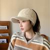 1pc Women's Warm Knitted Baseball Cap with Ribbed Knit Cap,FashionHeadwear for Cold Weather Suitable for Daily Use Winter Fall