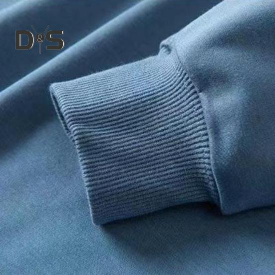 Outono Inverno Homens Top O Neck Solto Cor Pura Punhos Elásticos Pulôver Comprimento Médio Esporte Uso Diário Escola Moletom