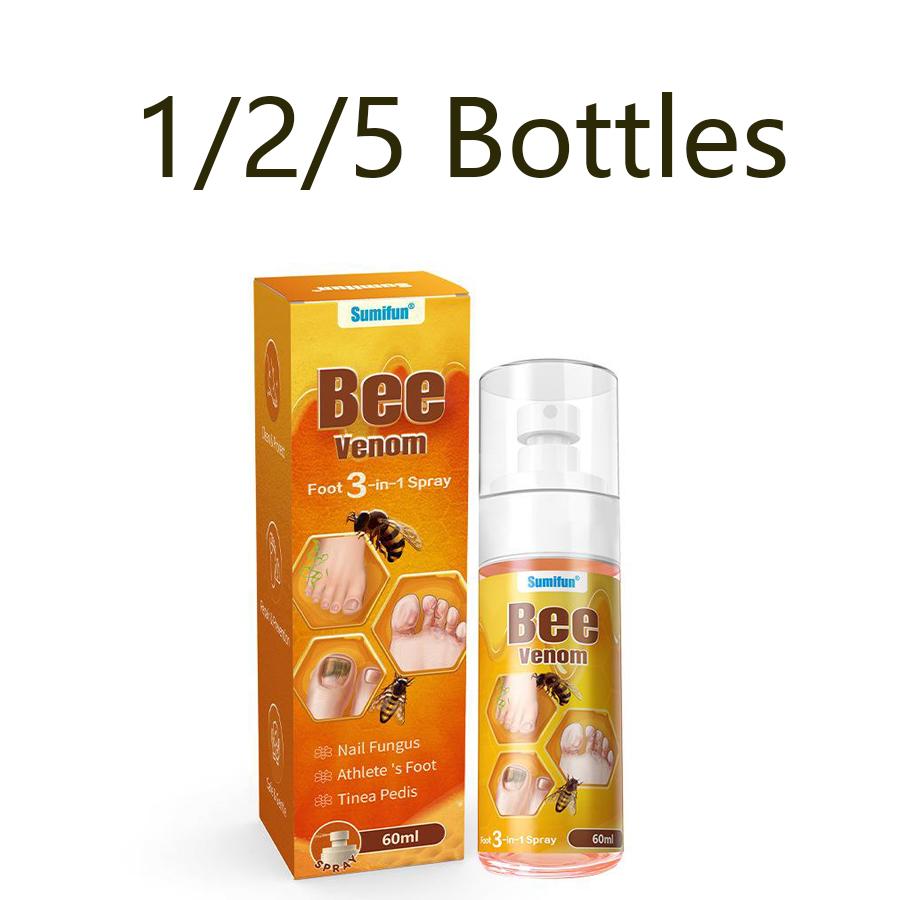 Sumifun 60/120/300ML Bee Foot Care Spray Relieve Beriberi Foot Odor Nail Antibacterial Onychomycosis Repair Spray Summer Essential