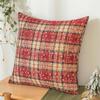 Christmas Plaid Decorative Throw Covers Snowflake Tartan Scottish Cushion Cover For Sofa Couch Farm-house Holiday Decor