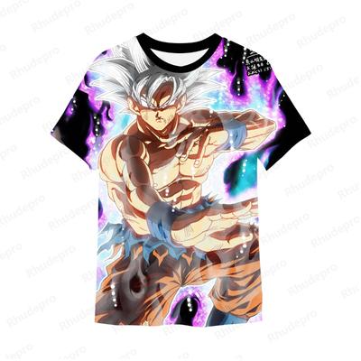 T-shirt Goku Y2k Z Pour Homme Manches Courtes T-shirt Cosplay Nouvelle Mode Streetwear de Haute Qualité Anime 2024 Tendance Vegeta