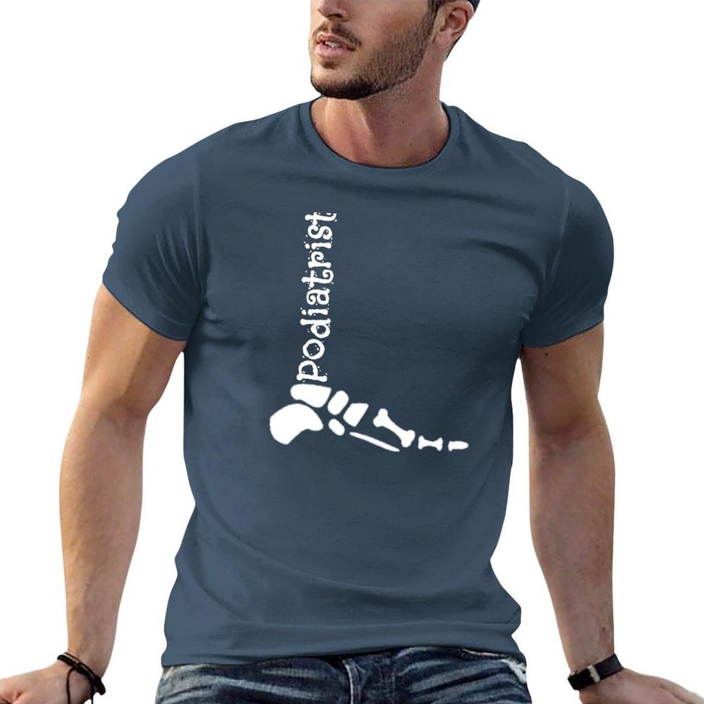 Podiatrist Gift Cool Foot Doctor Skeleton Feet TShirt Daily Work Short Sleeve Top