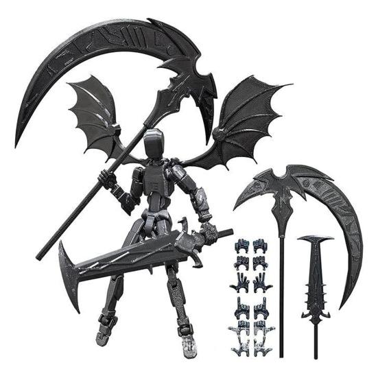 3D Printed Robot Action Figure with Accessories Movable Joints Demon