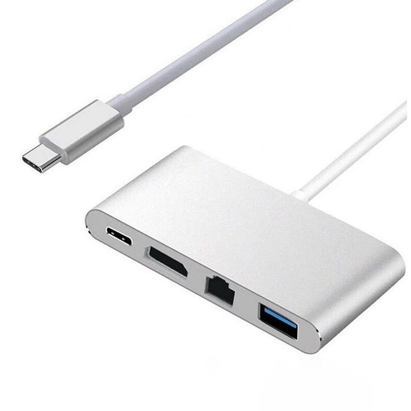 

4-in-1 USB-C Hub: HD 4K Type-C Expansion Dock for Laptops & Mobile Phones
