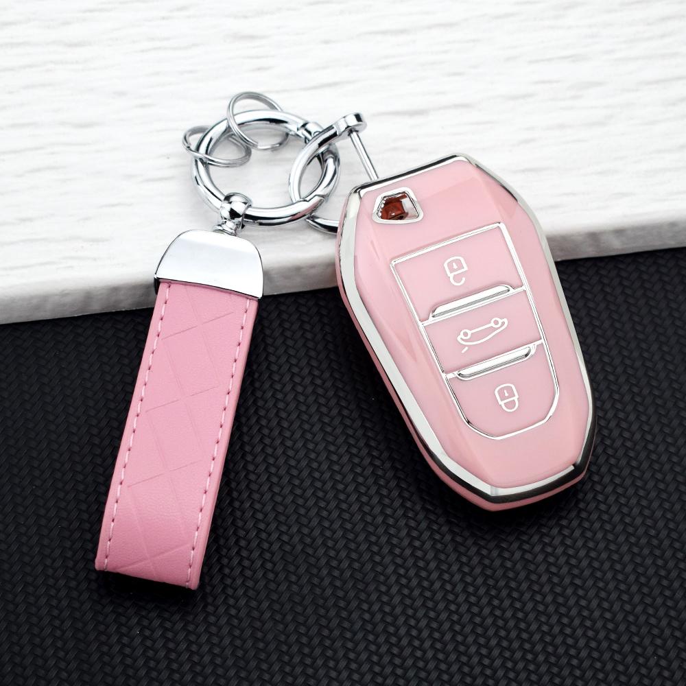 Tpu Key Case Shell For Peugeot 308 408 508 2008 3008 4008 5008 For Citroen C4 C4L C6 C3-Xr Picasso Ds3 Ds4 Ds5 Car Remote Cover