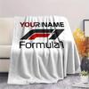 1PC F1 Gear Custom Name Patterned Flannel Blanket Suitable For All Seasons For Home Decor Warmth And Comfort Gifts Holiday Present