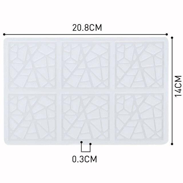 

Квадратная полая коробка, силиконовая форма для торта, форма для помадки, окружающий узор, трафарет для границы торта белый