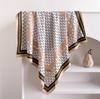 European and American New Chain Geometric Twill Large Square Scarf 91cm Fashion High-end Versatile Sunscreen Dust-proof Shawl Headscarf Women