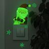 Glow In The Dark Switch Sticker Santa Claus Decor Wallpaper Removable Wall Decals  Living Room