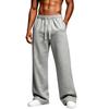 Men's Casual Color Loose Fit Sweatpants with Elastic Waist Straight Leg