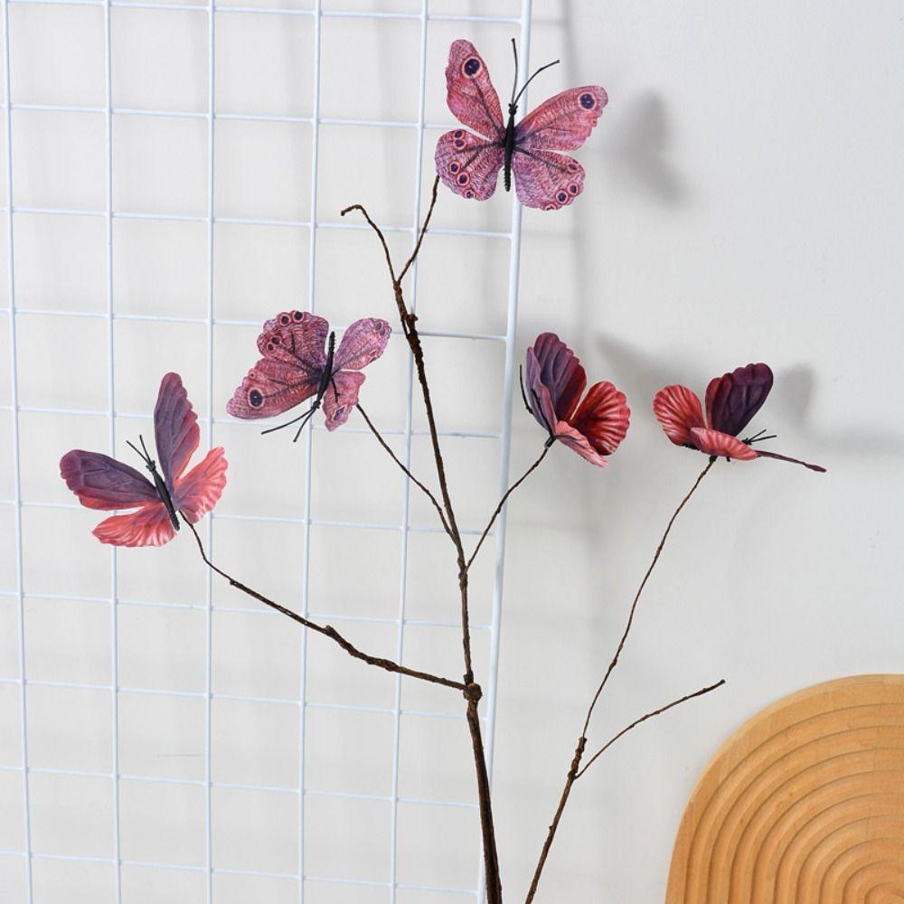 

Elegant Silk Butterfly Flower Realistic Simulated Branch Butterfly Wedding Party Decoration Style 1