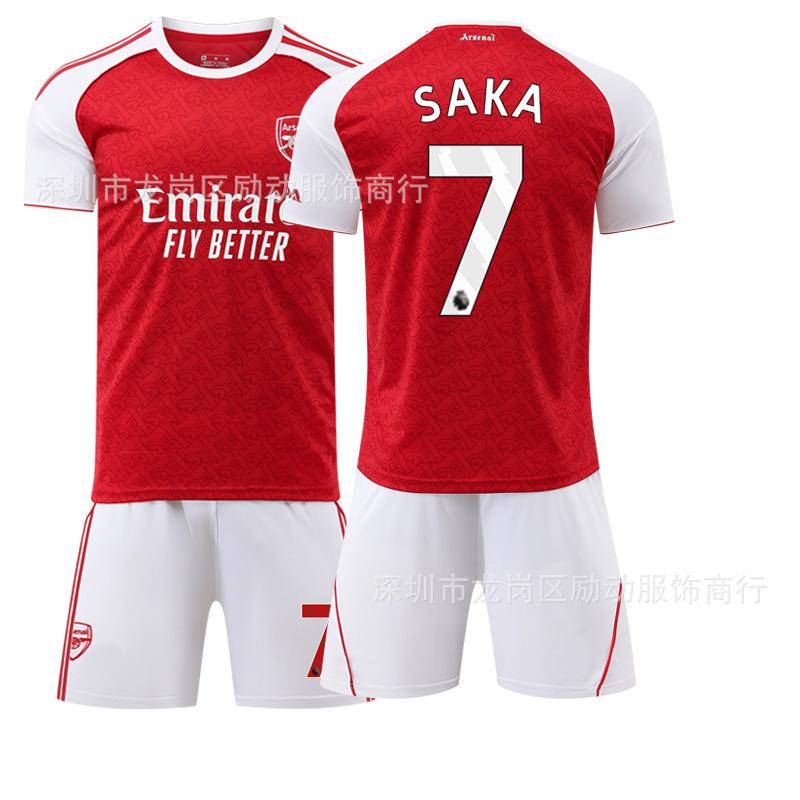 2526 models No. 7 Saka jersey 8 Erdgo 41 Rice jersey 14 York Reyes Arsenal home football jersey #16